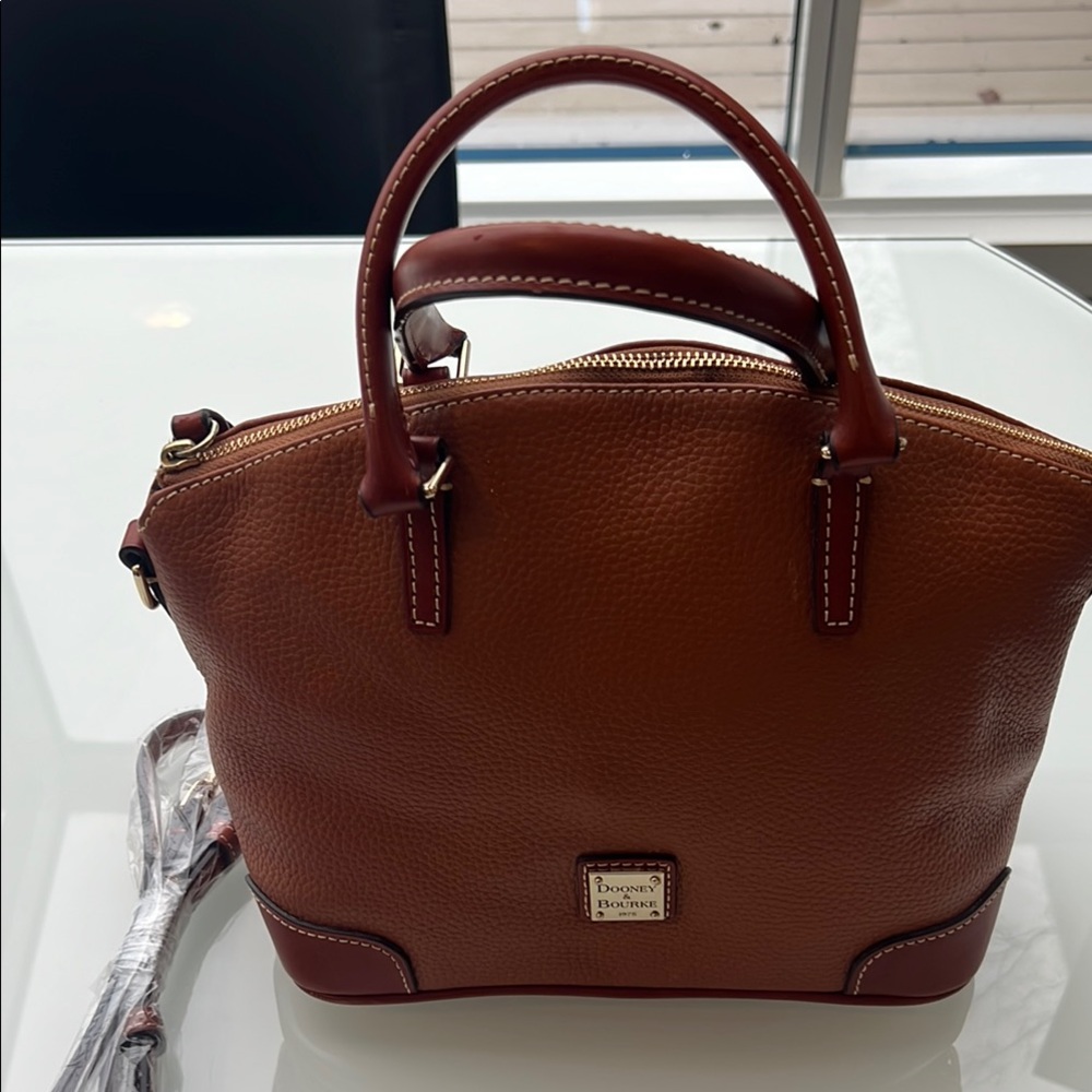 Dooney & Bourke Brown Leather Satchel - NWOT - Picture 3 of 9